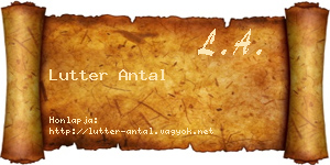 Lutter Antal névjegykártya